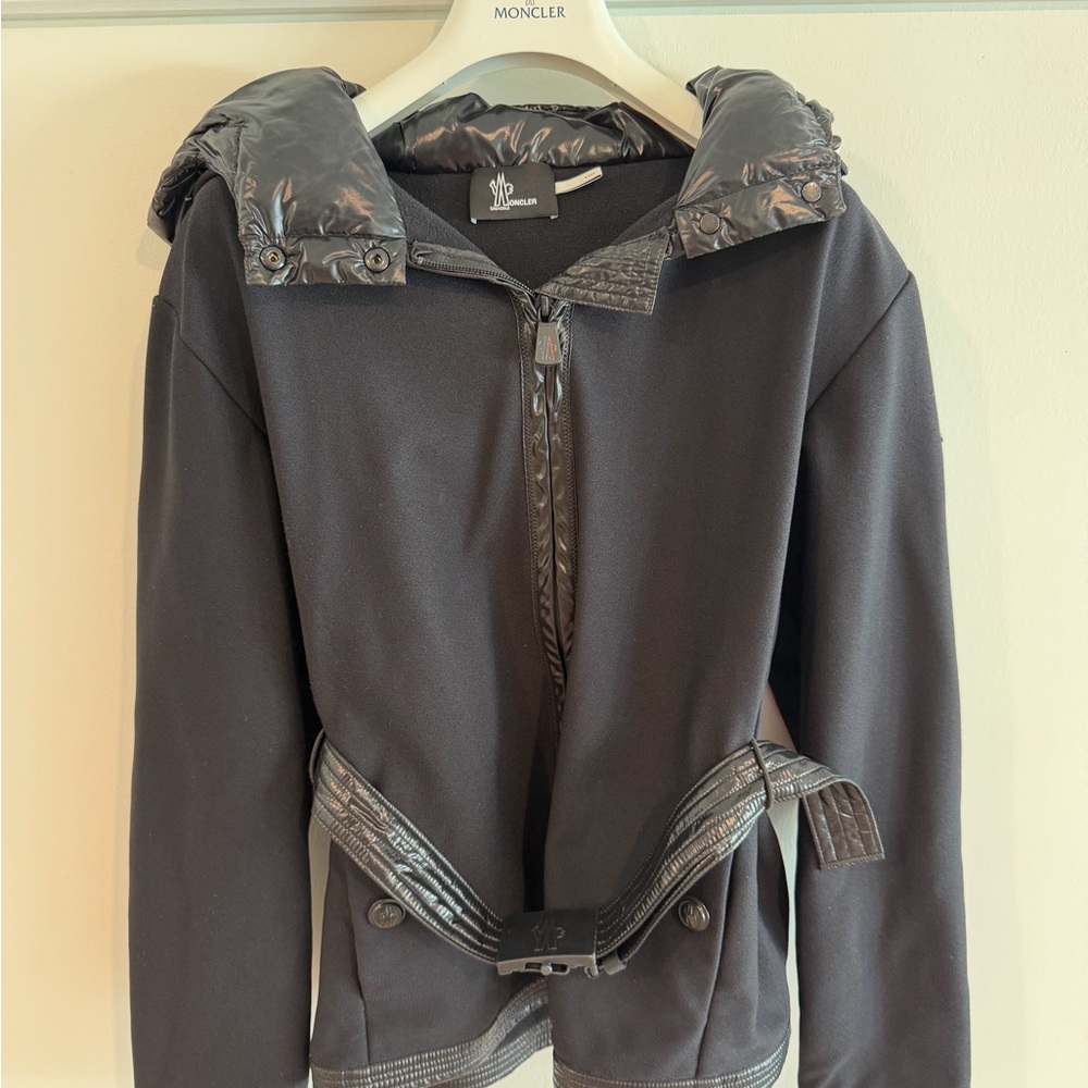 Moncler black Jacket with Belt